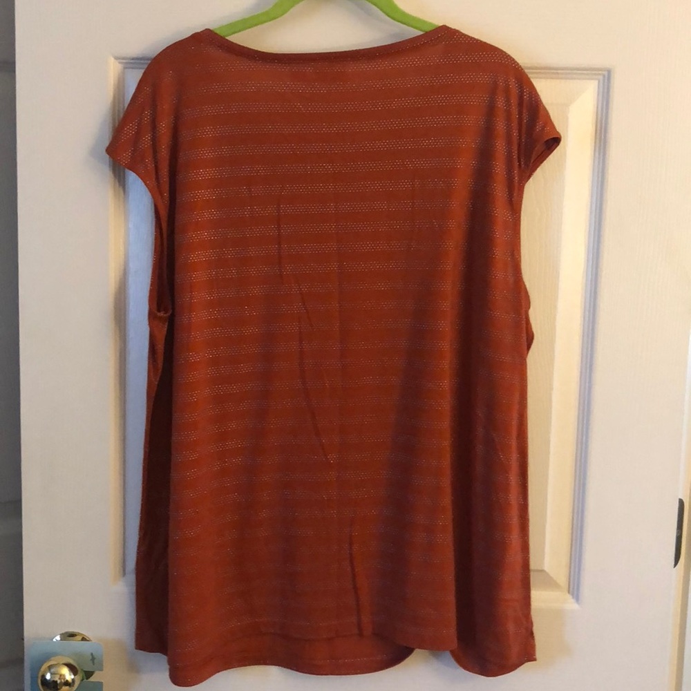 Burnt Orange studded sleeveless top - Picture 2 of 5